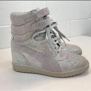 Puma Women's Sparkle High-Top Sneakers - Gray